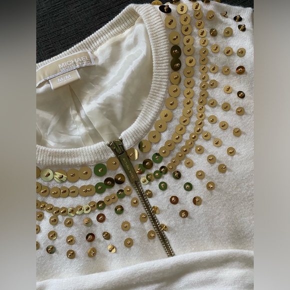 Women’s Micheal Kors Zip cardigan Sweater  M - Picture 5 of 6